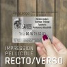 100 Cartes de visite pelliculées Recto & Verso