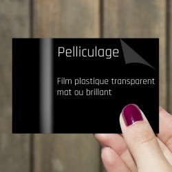 100 Cartes de visite pelliculées Recto & Verso