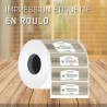 Impression étiquettes adhésives rectangle 11,5 X 4,7