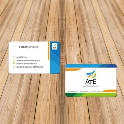 500 Cartes de visite coins arrondies pelliculées