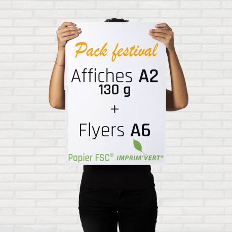 Pack impression 250 affiches A2 130g + 10 000 flyers A6