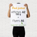 250 affiches A2 130g FSC®+ 10 000 flyers A6