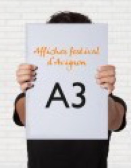 Affiche A3 festival d'Avignon : cartonnée et résistante