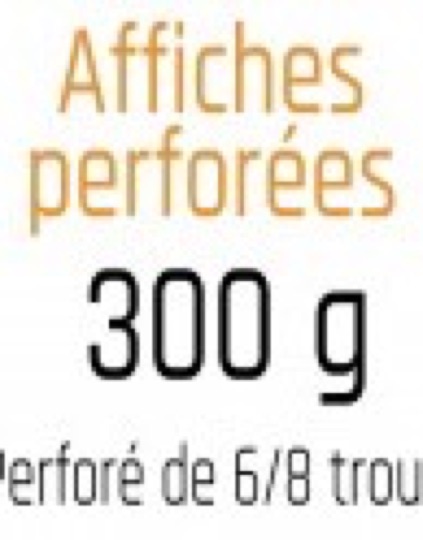 Affiche A2 300g perforée : prête à suspendre en 10 secondes